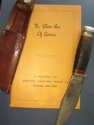 Boy Scouts Palmyra NY 1951 Program w knife.JPG