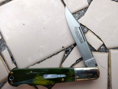 Camillus-made Remington commemorative from 2000 with a MOP bullet shield