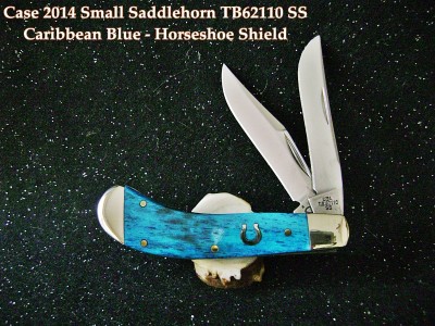 Case 2014 Small Saddlehorn TB62110 SS Caribbean Blue  Horseshoe Shield - Labeled.JPG
