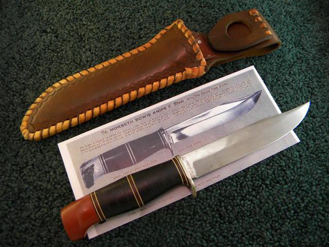 Rare Harry Morseth Bowie with Original Leather Safe-Lock Sheath - C ...