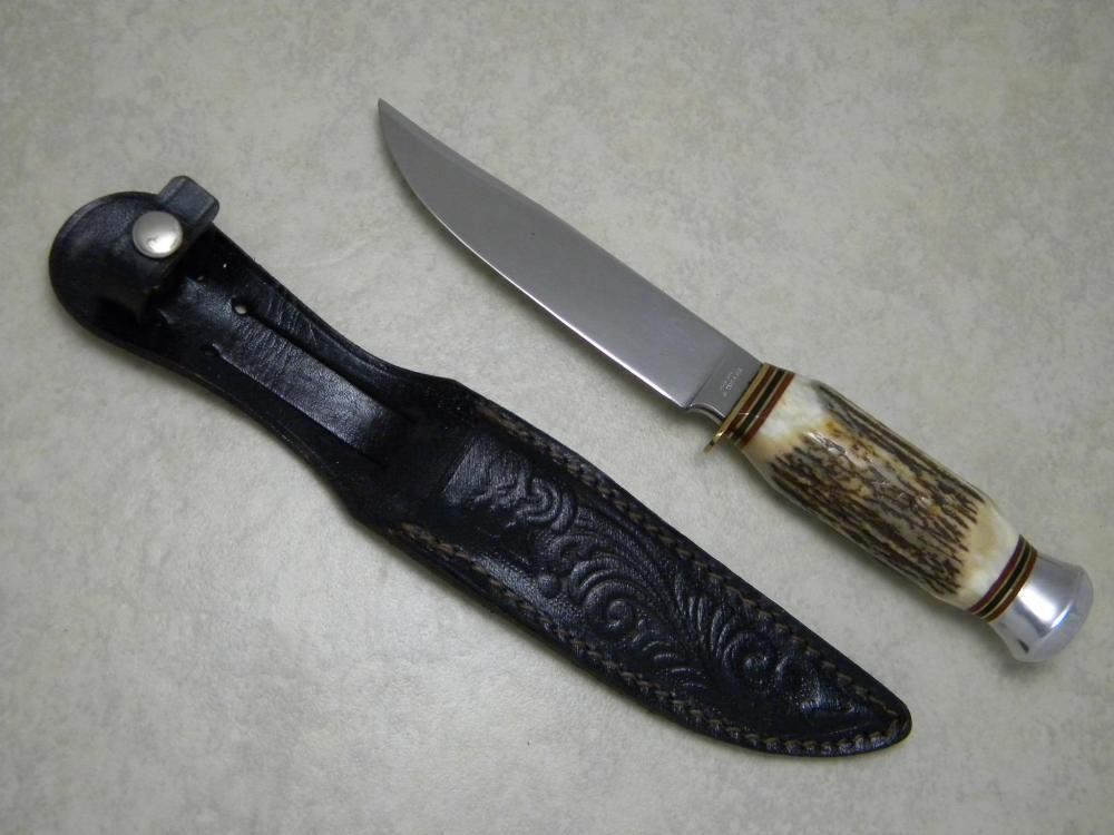 Schmidt & Ziegler Solingen Germany 5313 Stag Fixed Blade Sheath Knife