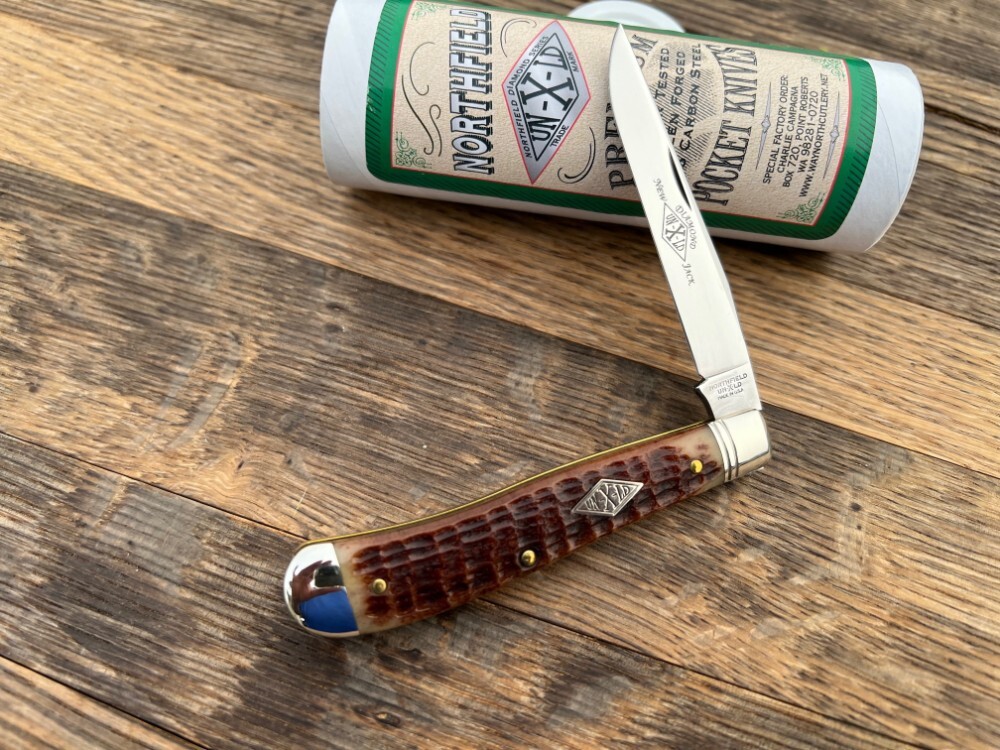 GEC NORTHFIELD DIAMOND JACK 488117 ANTIQUE AMBER JIGGED BONE SFO ...