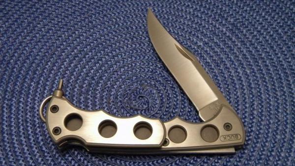 Buck 186 USA PAT. PEND. Titanium Lockback Knife c.1987