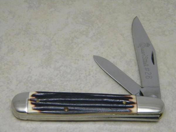 Queen Steel #28 Imitation Winterbottom Bone Large English Jack Knife c ...