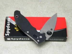 Spyderco Golden Colorado USA Earth CPM S30V C101GP2 Plain Edge Manix 2 Knife in Box