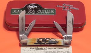 Bear & Son 4 Blade Congress w Stag Handles -Abraham Lincoln Commemorative +Kentucky Shield #4 of 25