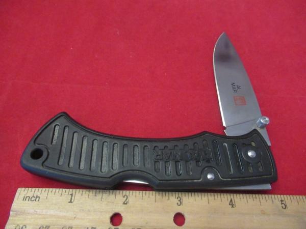 Al-Mar  EliteBlack Zytel Handle Folding Mid Lock Back Model #6105 