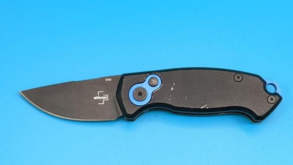 Boker Vox Kompakt CA Legal Automatic Knife (1.9" Black D2)