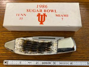 Frost Cutlery Ltd Ed 1986 Sugar Bowl Single-Blade Folding Knife w/Jigged Bone Scales SN#1427