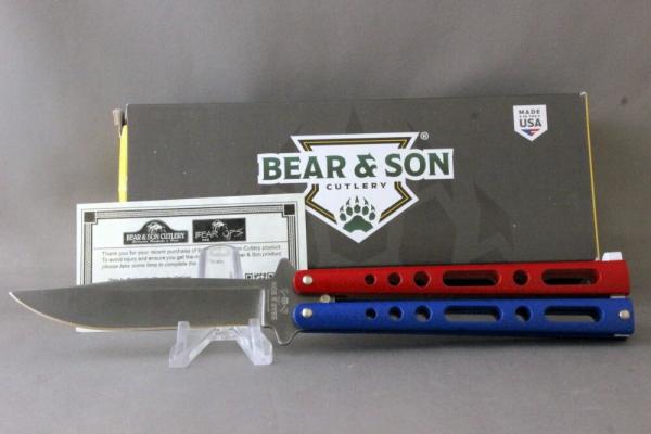 BEAR & SON Butterfly/Balisong Knife, 5 inches, Mint in Original Box & With Paperwork, Free Shipping