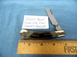 FROST 4" JAPAN SURGICAL STEEL RAZOR BLADE JACK VERY NICE