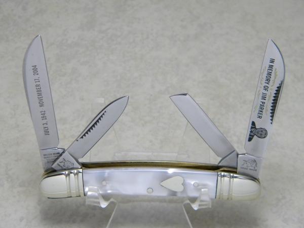 Bulldog Brand Solingen Germany "In Memory of Jim Parker" Pearl Large Congress Knife c.2006