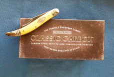Rough Ryder Classic Carbon Yellow Handle Toothpick RR1744