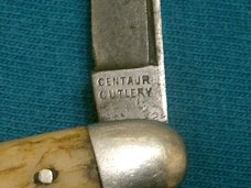 VINTAGE BONE CENTAUR CUTLERY EQUAL END CIGAR FOLDING POCKET JACK PEN KNIFE KNIVES OLD