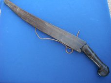 Antique Filipino Talibon/Talibong, Philippines Short Sword w/Original Matching Scabbard. 16" blade