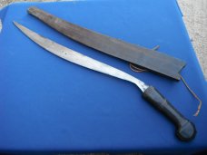 Antique Filipino Talibon/Talibong, Philippines Short Sword w/Original Matching Scabbard. 16" blade