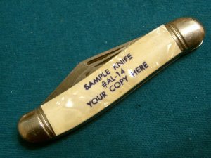 VINTAGE IMPERIAL PROV RI USA SALESMAN SAMPLE USA SERPENTINE PEN JACK FOLDING POCKET KNIFE KNIVES OLD