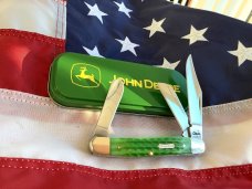 Case xx Stockman w/ John Deere Shield and John Deere Green Handles -NOS