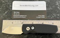 Protech Runt 5 Switchblade Knife, Mike Irie Hand Ground Mirror Polish Reverse Tanto Blade, New 