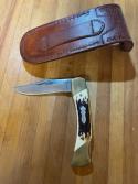 Schrade knife USA LB8 Uncle Henry and new leather sheath