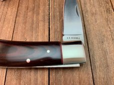 A.G. Russel Lockback Brown Micarta Seki Japan Made ATS-34 Blade