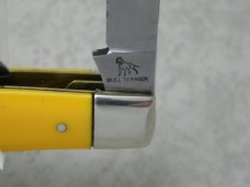 Bulldog Brand Pitt Bull Solingen, Germany Yellow Stockman Knife