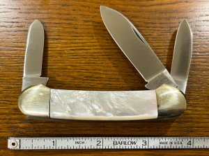 I*XL Wostenholm 3-Blade Canoe Knife w/MOP Scales England 