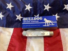 1998 Bulldog Brand ODKCA 5 Blade Trapper w/ Fantastic Fiery Mother of Pearl Handles -NOS & NM