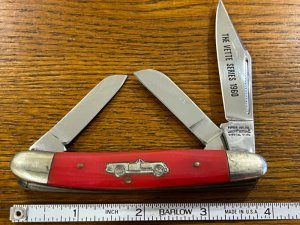 Parker Cut. Co./TSCO Corvette Series 1960 Stockman w/Red Delrin Scales SN#237 Japan