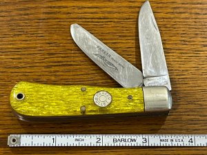 Parker Cut. Co. 1980's 2-Blade Bullet Trapper w/Lemon Sparkle Scales Japan