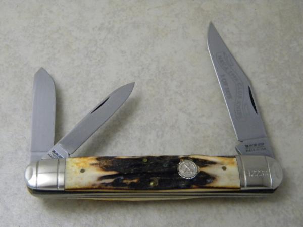 Winchester Trademark USA 1996 Stag 350101 Whittler Knife 