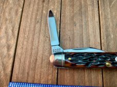 Schatt and Morgan Premier Series Jr. Scout Knife Golden Root Jigged Bone 2007