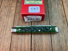 Robeson Mastercraft by Queen Small Doctor’s Knife Hunter Green Jigged Bone 1 of 200 2005 