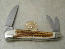 Bulldog Brand Surgical Inst. Stag Wharncliff Whittler Knife