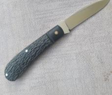 Tim Robertson Full Size Zulu...jigged paper micarta scales.. fluted micarta bolster..4" cld..Cpm154 