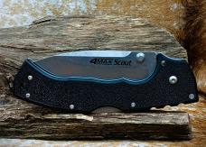 Cold Steel 4-Max Scout Tri-Ad Lock Folding Knife AUS10A Drop Point Blade Griv-Ex Handles