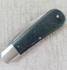 K'roo Danny Boy Swayback Prototype..Denim Micarta...N690 with brut de force..3.75" closed...coa/slip