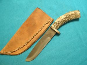 CUSTOM COWHAWK FORGE MOKUME BLACK KING FILE HUNTING SKINNING FIXED BLADE BOWIE KNIFE KNIVES SHEATH