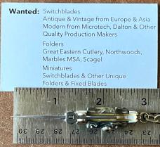 Miniature Keychain Switchblade Knife, Older Style From Italy, Imitation Horn, Unused