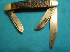 VINTAGE WESTERN 742 STOCKMAN JACK PEN FOLDING POCKET KNIFE KNIVES OLD ANTIQUE