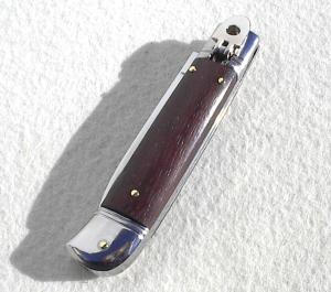 NOS AKC 8quot ITALIAN SWITCHBLADE LEVER LOCK EXOTIC COCOBOLO WOOD MANIAGO ITALY