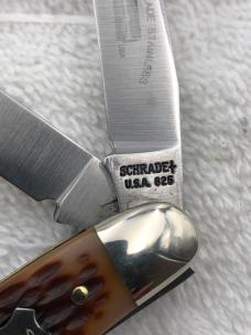 Schrade 825 Razor Blade Stainless 3 Blade Stockman Made In USA Vintage