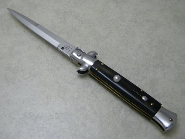 AB Italy Armando Beltrame 8 3/4" Horn Picklock Italian Stiletto Switchblade Knife