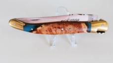 Laguiole knife with BURL & epoxy 