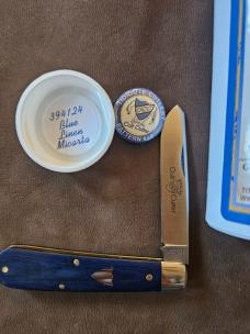 Gec 394124 Blue Linen Micarta 