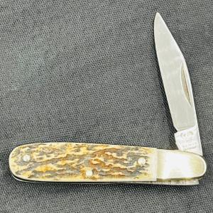 Hen amp Rooster 241DS Deer Stag Handle Single Blade Pocket Knife German 36