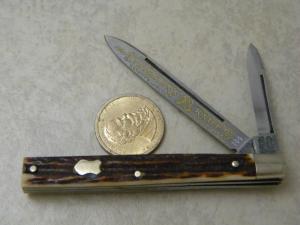 Fightn Rooster Frank Buster Cut Co Germany Stag Physicians Knife