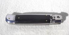 NOS AKC 8" ITALIAN SWITCHBLADE LEVER LOCK EXOTIC AFRICAN EBONY WOOD MANIAGO ITALY