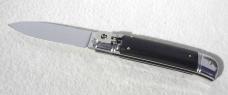 NOS AKC 8" ITALIAN SWITCHBLADE LEVER LOCK EXOTIC AFRICAN EBONY WOOD MANIAGO ITALY