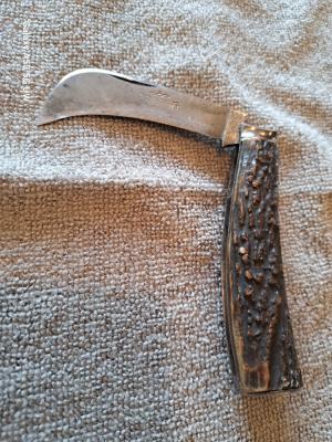 Stunning T Turner amp Co Stag quotEncorequot Hawkbill Pruner quotHis Majestyquot Tang Stamp